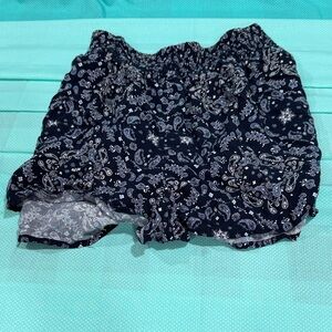 Paisley Print Blue and White Shorts